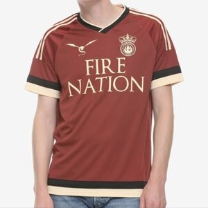 Box Lunch Fire Nation Maroon Short-Sleeve Men's Shirt